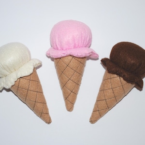 Felt Play Food Ice Cream Cones: HomeSewn Pretend Play Set