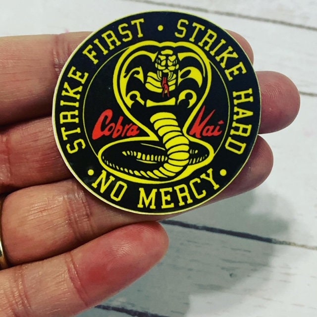 Cobra Kai Logo Type (Karate Kid) Strike Hard Strike First No Mercy Diecut  MAGNET