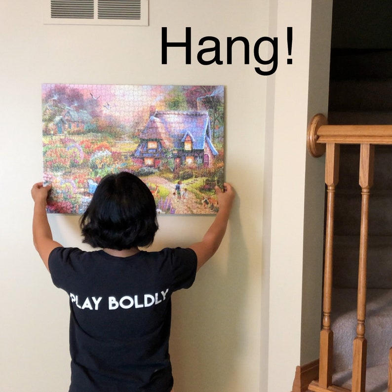 Puzzle Frame Jigsaw Puzzle DIY Frame Peel Stick Hang Etsy