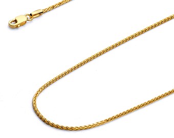 14k Gold Wheat Chain - Etsy