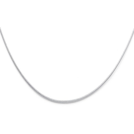 1mm 14K White Gold Braided Omega Chain Etsy