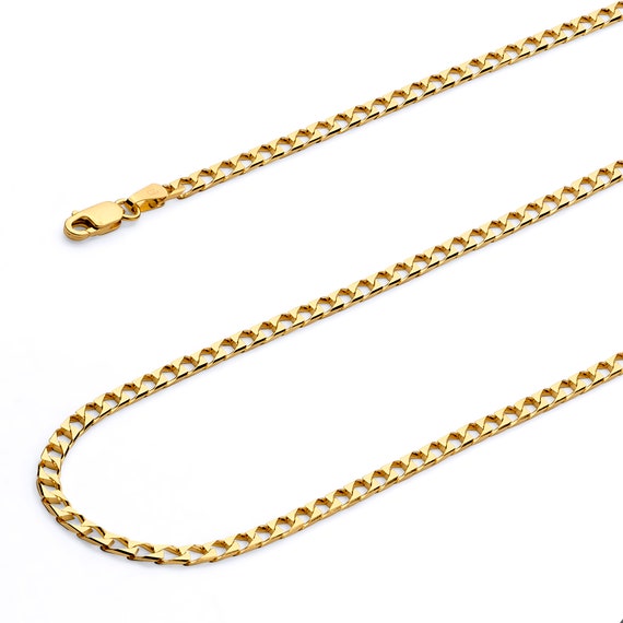 Square cuban 2024 gold chain