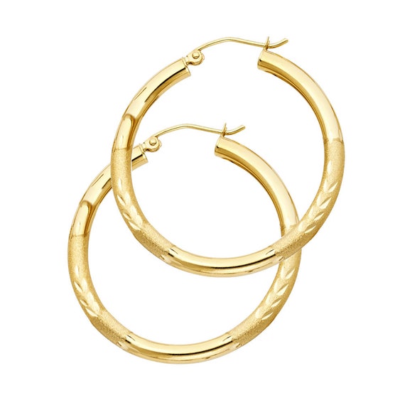 Paradise Jewelers 14K White Gold Heart Hollow Hoop Earrings Paradise Jewelers 14K White Gold Heart Hollow Hoop Earrings