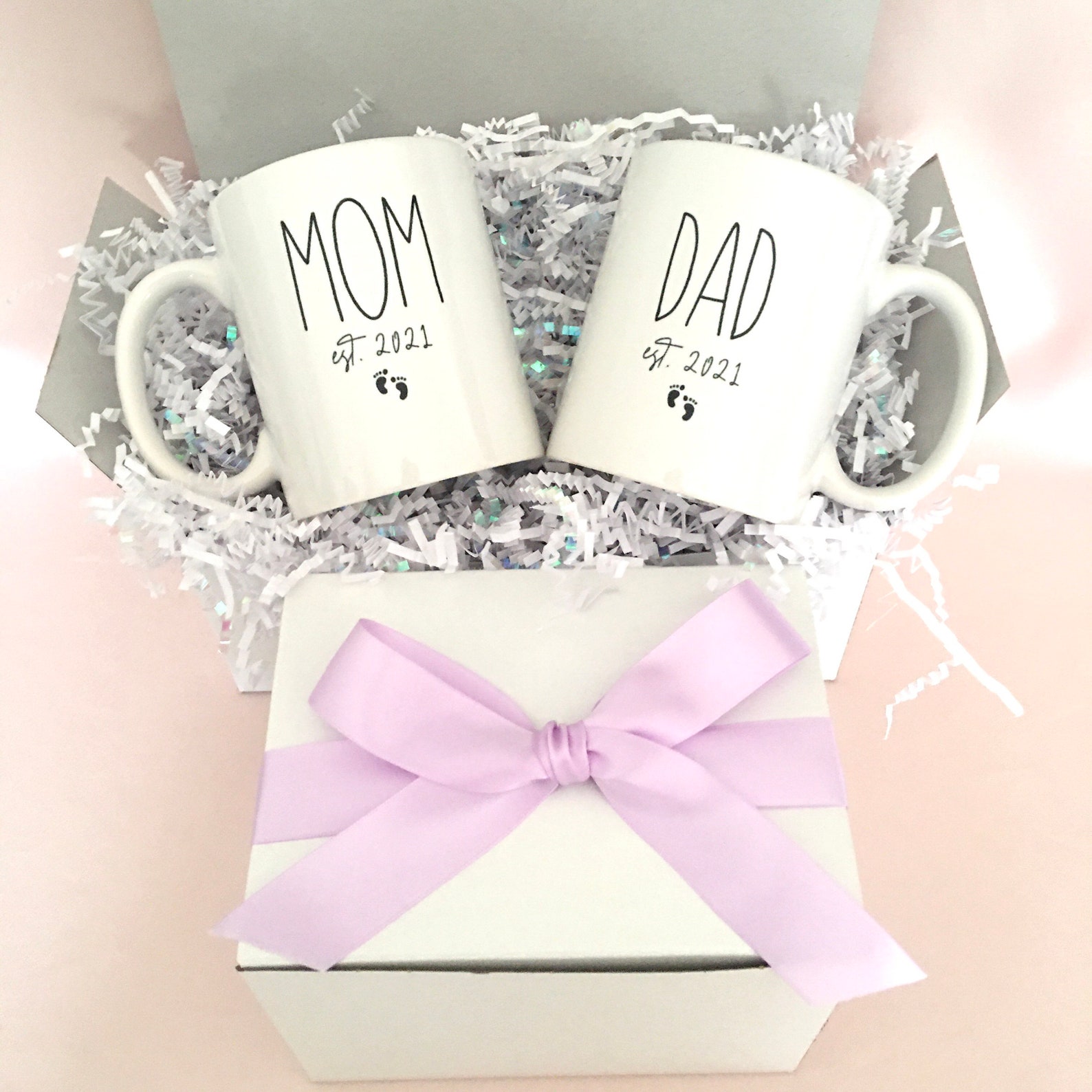 New Mom and Dad Gift Box Mom and Dad Mug Set Mom and Dad | Etsy