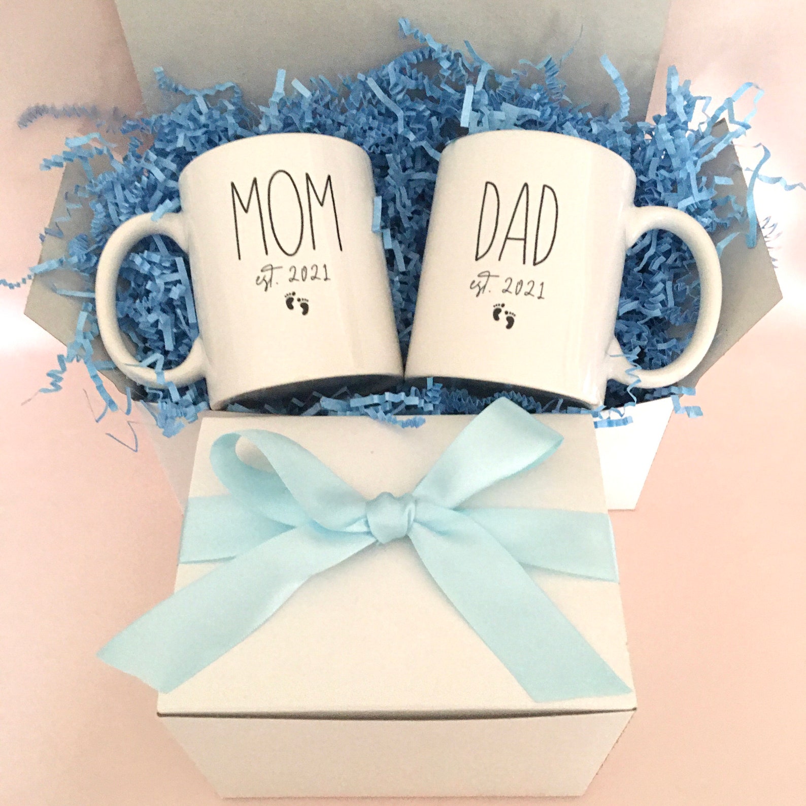 New Mom and Dad Gift Box Mom and Dad Mug Set Mom and Dad Etsy