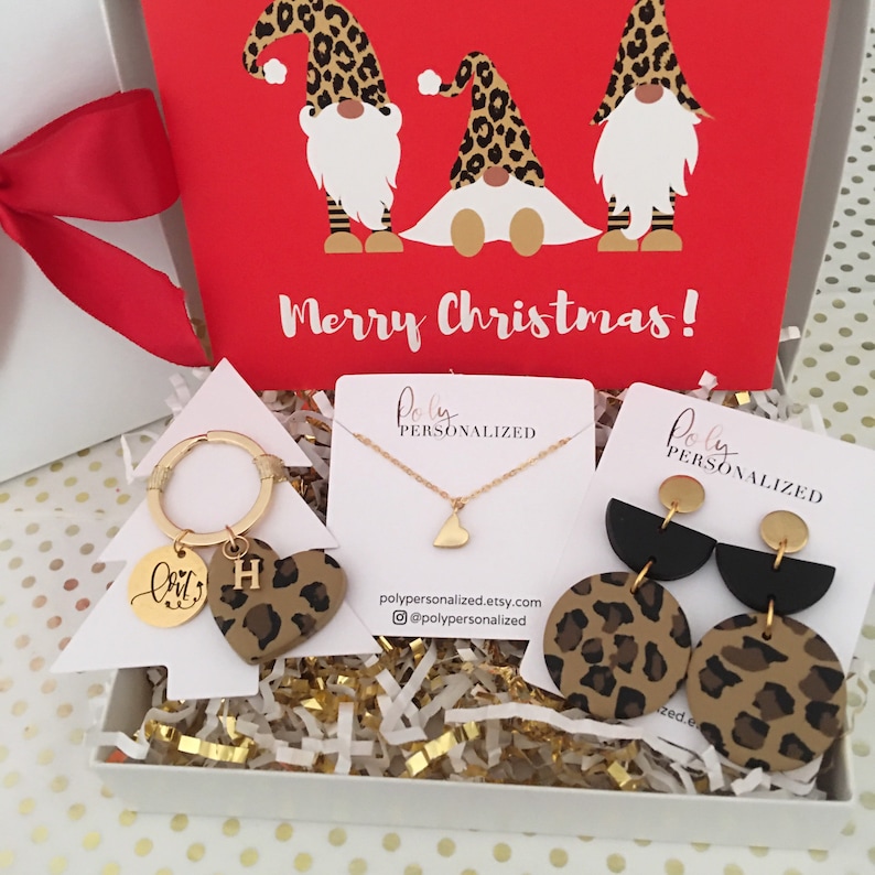 Leopard Print Christmas Gift Set Personalized Christmas Gift Etsy