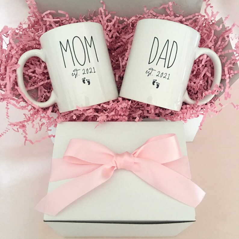 New Mom and Dad Gift Box Mom and Dad Mug Set Mom and Dad Etsy