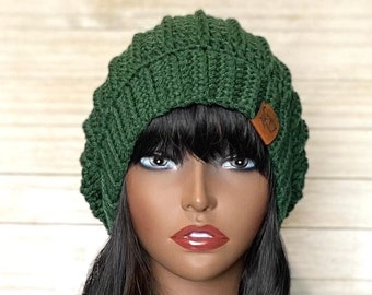 Braided Crochet Slouchy Hat