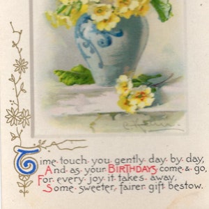 Vintage Post Card Birthday Greeting