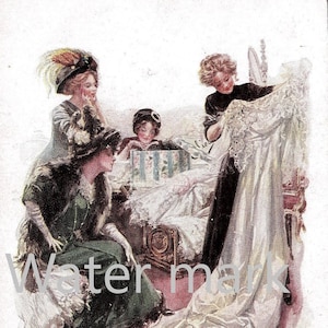 Original Vintage Post Card - Painted by Artist, Harrison Fisher - The Trousseau