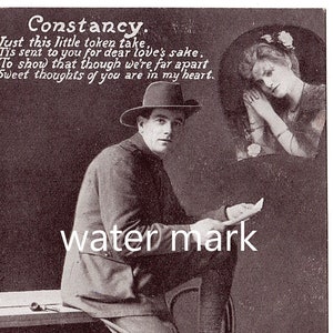WW1 Military Real Photograph Post Card con soldato