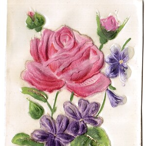 Vintage Celluloid Post Card Kerstmis