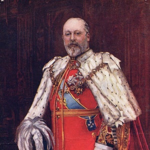 Vintage Postkaart Zijne Majesteit Koning Edward VII