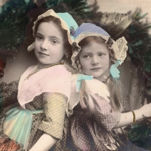 Vintage Ansichtkaart Twee Kinderen