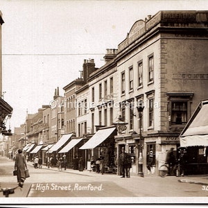 Vintage Postkaart High Street, Romford