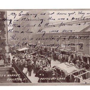 vintage Post Card Cloth Market, Petticoat Lane