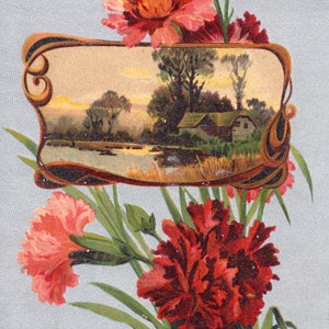 Vintage Post Card Anjers op Zilveren backing met een homestead stijl foto