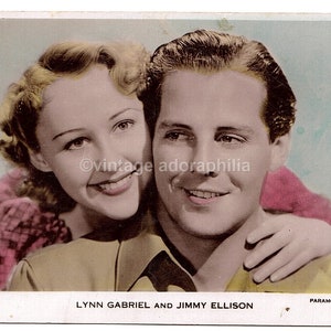 Vintage Post Card Lyn Gabriel en Jimmy Ellison