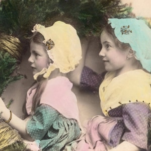 Vintage Ansichtkaart Twee Kinderen
