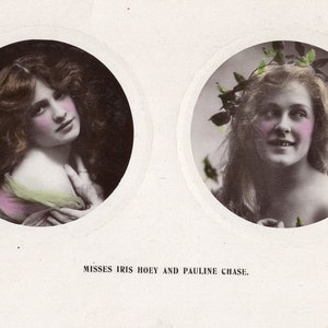 Vintage Post Card mist Iris Hoey en Pauline Chase