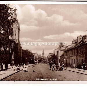 carte postale vintage Bonnygate, Cupar, Écosse