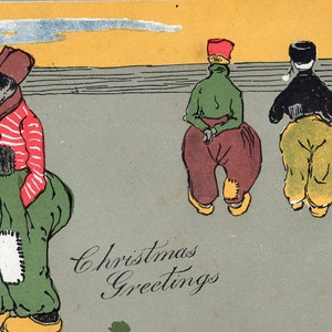 Vintage Post Card Kerstmis