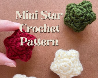 Patrón de crochet para mini estrella / Instrucciones para el amuleto de peluche (patrón en PDF)