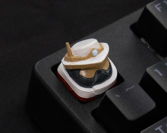 Masked Agent Keycap | Custom Keycap | Artisan Resin Keycap | Game Character| Gamer Keycap | Cherry MX Keycap | Stealth-Inspired Keycap