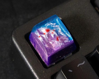 Galaxy Koi Keycap | Artisan Keycap | Cosmic Dream | Black Hole | Pink World | Zen Keycap | Japanese Keycap | Custom Keycap | Epoxy Resin