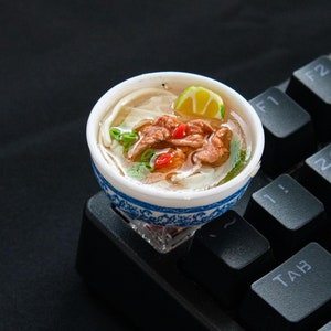 Vietnamese Pho Keycap | Artisan Keycap | Food Keycap | Miniature Keycap | Handmade Keycap | Cute Keycap