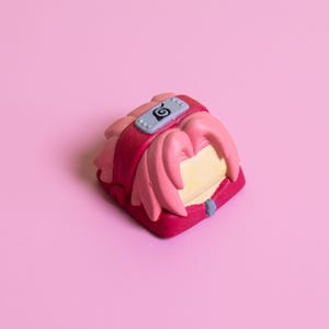 Pink Ninja Keycap | Anime Keycap | Custom Keycap | Ninja Keycap | Hand-Painted Resin | Gaming Keycap | Cool Anime Character