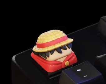 Nautical Adventurer Keycap | Anime Keycap | Custom Keycap | Ocean King Keycap | Hand-Painted Resin | Gaming Keycap | Cute Anime Character