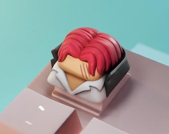 Crimson Captain Keycap | Artisan Resin Keycap | Custom Keycap | Fantasy Keycap | Nautical Adventure Gaming Cap | Mechanical Keyboard