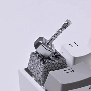 Hammer of Legends Keycap | Artisan Keycap | Custom Keycap | Cosmic Warrior Keycap | Keycap for Gaming | Keycap Gift