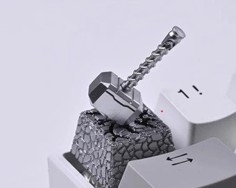 Hammer of Legends-sleutelhanger | Ambachtelijke keycap | Aangepaste keycap | Keycap Cosmic Warrior | Keycap voor gaming | Keycap-cadeau