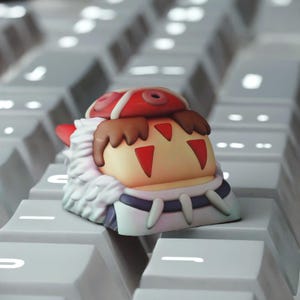 San Princess | Custom Keycap | Artisan Keycap | Anime Keycap | Hand-Painted Keycaps