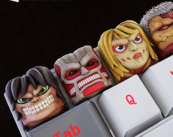 Gigantic Warrior Keycap | Anime-Inspired Resin Keycap | Handcrafted Artisan Keycap | Custom Mechanical Keyboard | Cherry MX Compatible
