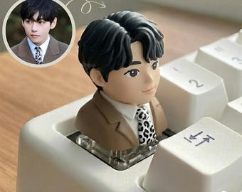 Custom Chibi Portrait Keycap | Personalized 3D Resin Artisan Keycap | Photo to Mini Figure Keycap | Handmade Keyboard Decor | Gift for Gamer