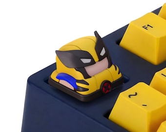 Clawed Hero Artisan Keycap | Resin MX Keycap | Comic-Inspired Character Keycap | Mechanical Keyboard Decor | Gift for Gamers