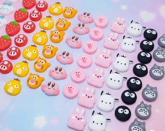 Set of 2 | Cute Nintendo Switch Thumb Grip Caps | Silicone Joystick Covers | Analog Stick Protectors | Animal & Cute Controller Accessories