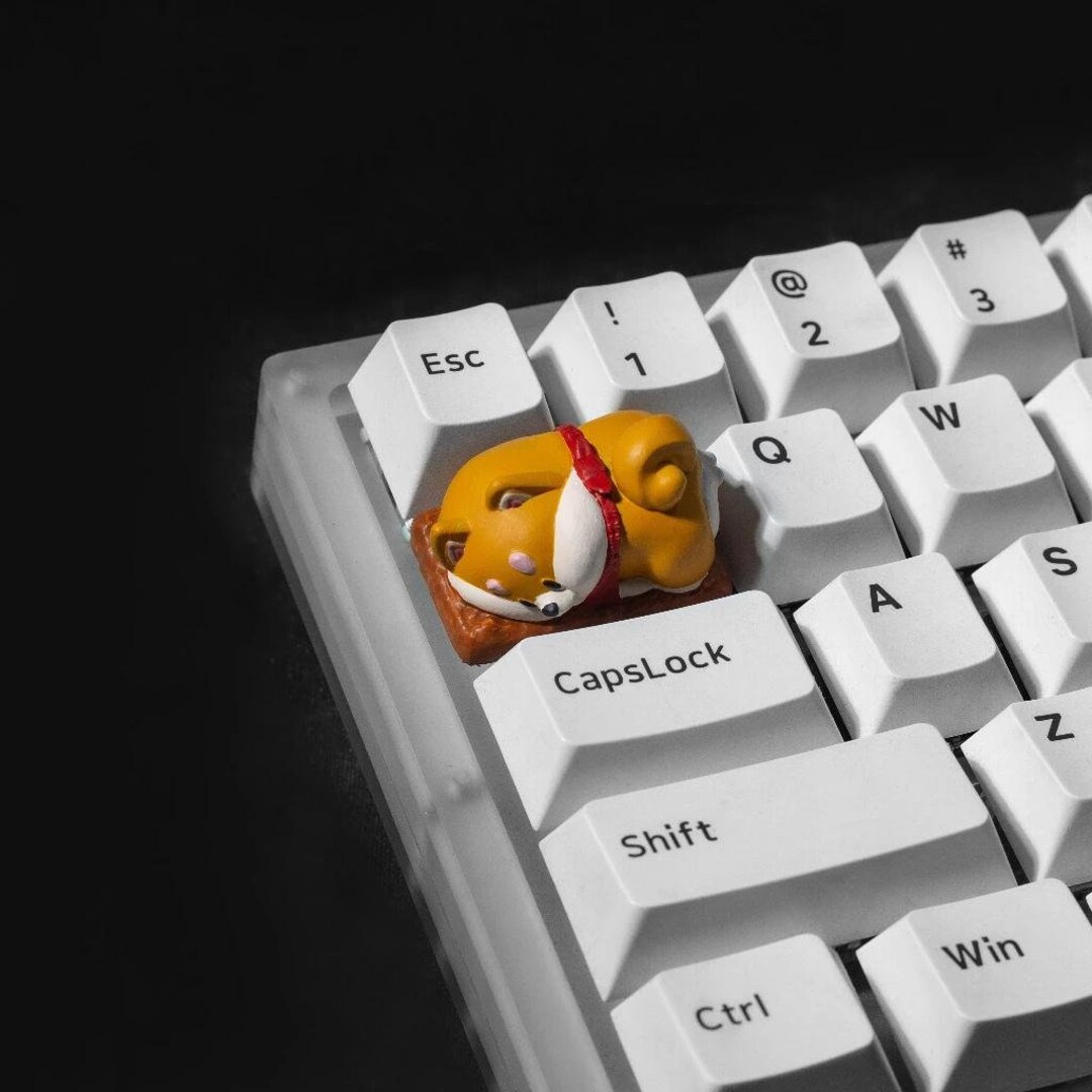 Shiba Inu Tab Keycap | Artisan Keycap | Custom Keycap | Handpainted ...