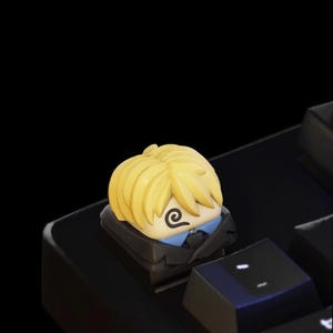 Crimson Chef Keycap | Anime Keycap | Custom Keycap | Pirate Theme Keycap | Hand-Painted Resin | Gaming Keycap | Cute Anime Character