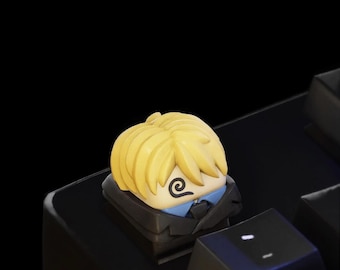 Crimson Chef Keycap | Anime Keycap | Custom Keycap | Pirate Theme Keycap | Hand-Painted Resin | Gaming Keycap | Cute Anime Character