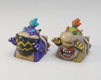 Cartoon Turtle Prince Keycap | Game Inspired Resin Artisan Keycap | Handmade Mechanical Keyboard Keycap | Cute Gamer | Nintendo Fans