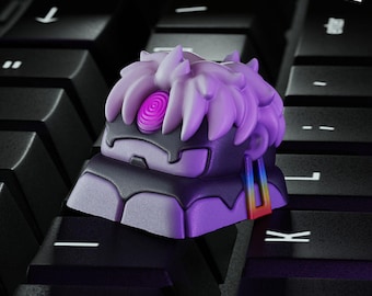 Mystic Purple Eye Keycap | Handcrafted Keycap | Anime-Inspired Design | OEM/Cherry Profile Gaming Gift | Artisan Mechanical Keycap