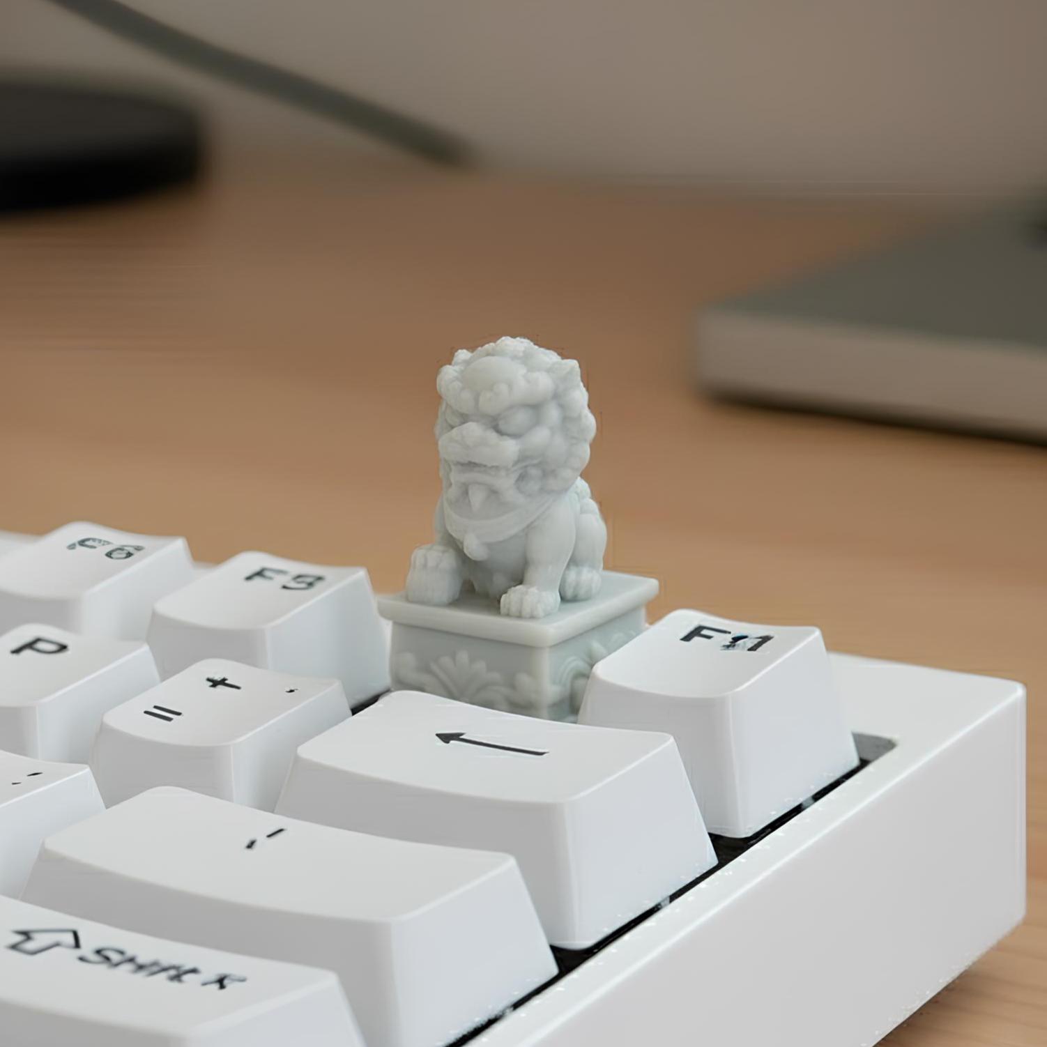 Lion Rabbit Keyboard Chinese Lion Statue Artisan Keycap | Guardian of Your Keyboard | Custom ...