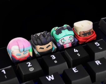 Retro Sci-fi Keycap | Handcrafted Artisan Keycap | Anime-Inspired Keycap | Custom Keycap | Handpainted Keycap | IK9