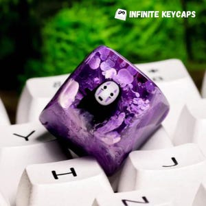 Faceless Spirit Keycap | Artisan Resin Keycap | Custom Anime-Inspired Keycap | Anime Keycap | Cherry MX Compatible | Epoxy Resin Keycap