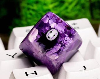 Faceless Spirit Keycap | Artisan Resin Keycap | Custom Anime-Inspired Keycap | Anime Keycap | Cherry MX Compatible | Epoxy Resin Keycap