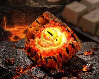 Evil Eye Artisan Keycap | MX Compatible | Handcrafted Resin Keycap | Fantasy Horror Eye Design | Mechanical Keyboard Decor | Gift for Gamers